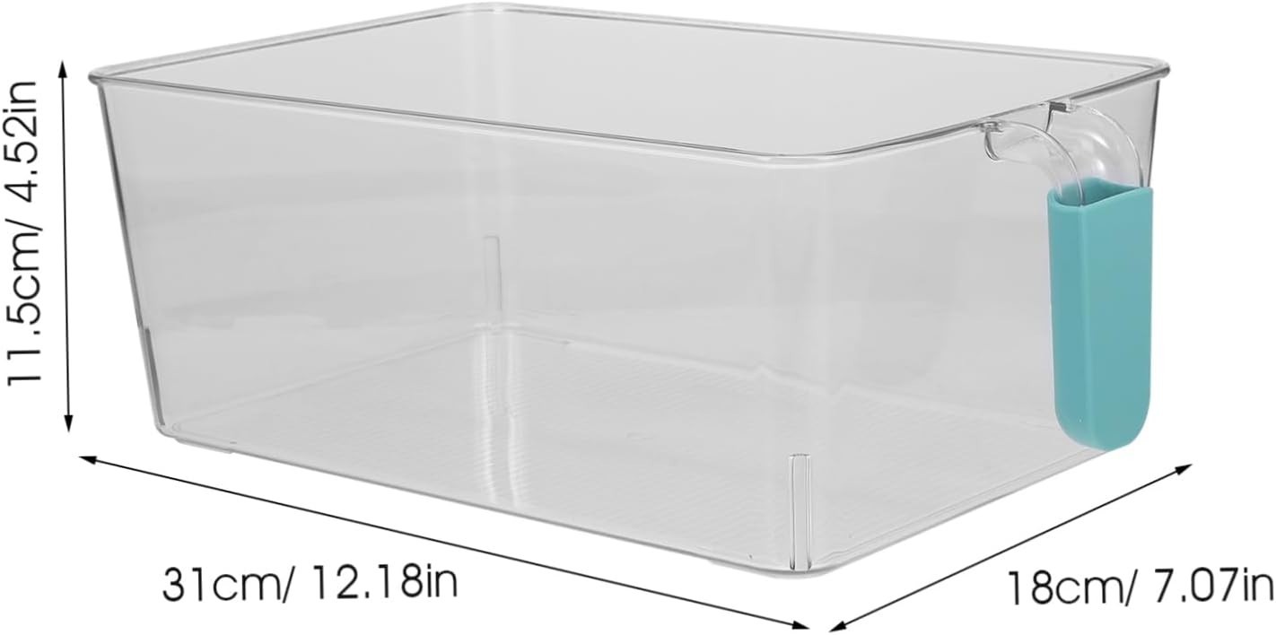 Fridge Organizer Bin Lid Handle Design Capacity Food Storage Container for Fr…