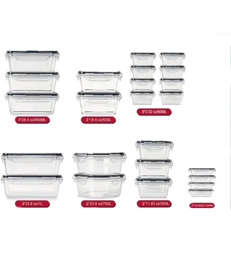 24 Pack Food Storage Containers with Lids, Airtight Leakproof Meal Prep Set