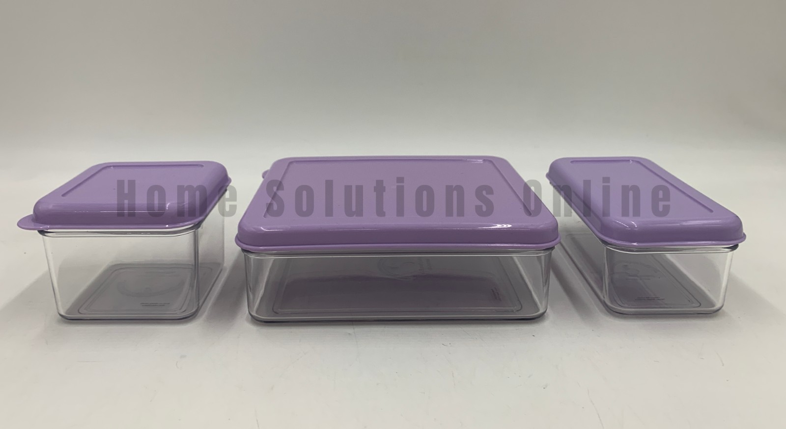 Pottery Barn Kids Spencer Clear Food Storage Containers S/3 Lavender #D421A