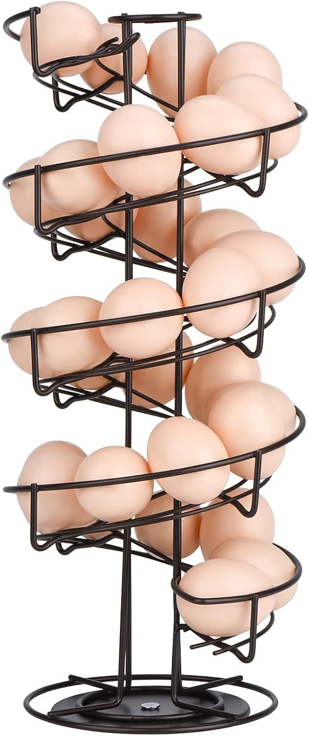 Compact Decorative Egg Rack with Non-Slip Base – Perfect for Freshness Rotation