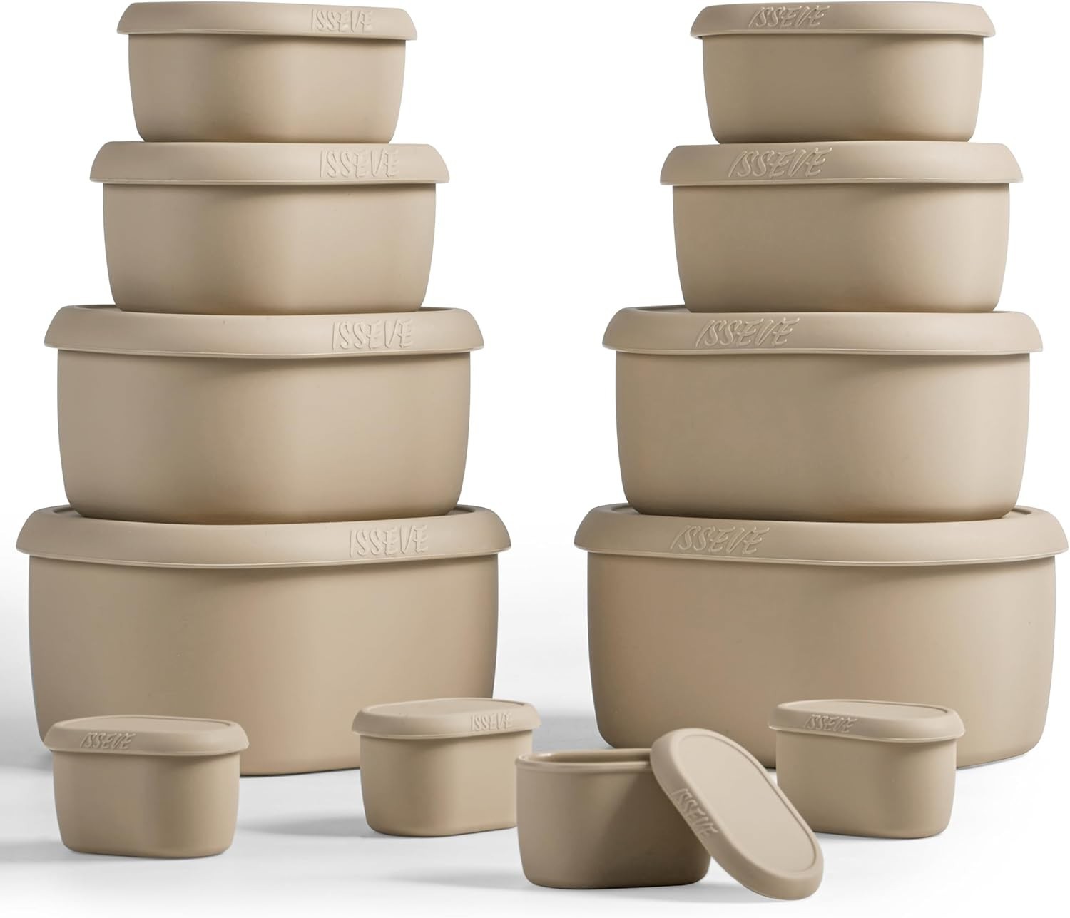 12Pcs/Set Nesting Silicone Food Storage Containers W/ Lids BPA Free Reusable