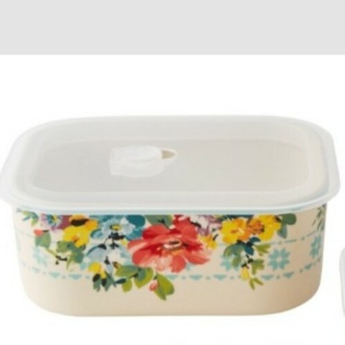 Pioneer Woman ~ Ceramic Food Storage Container ~ Sweet Romance Pattern ~ Large