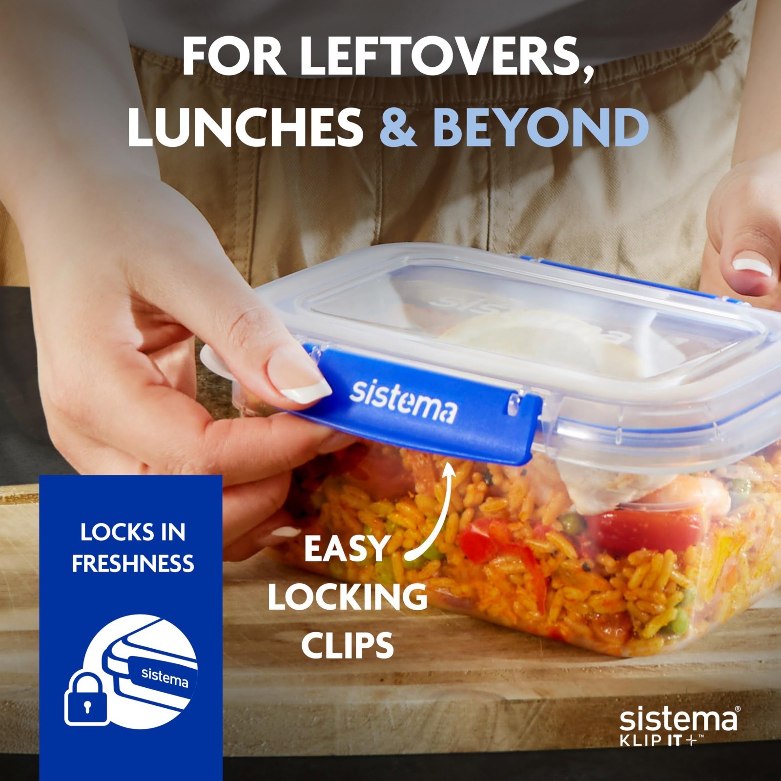 Airtight Stackable Food Storage Containers 3-Pack, 3.35L, BPA-Free, Microwave Sa