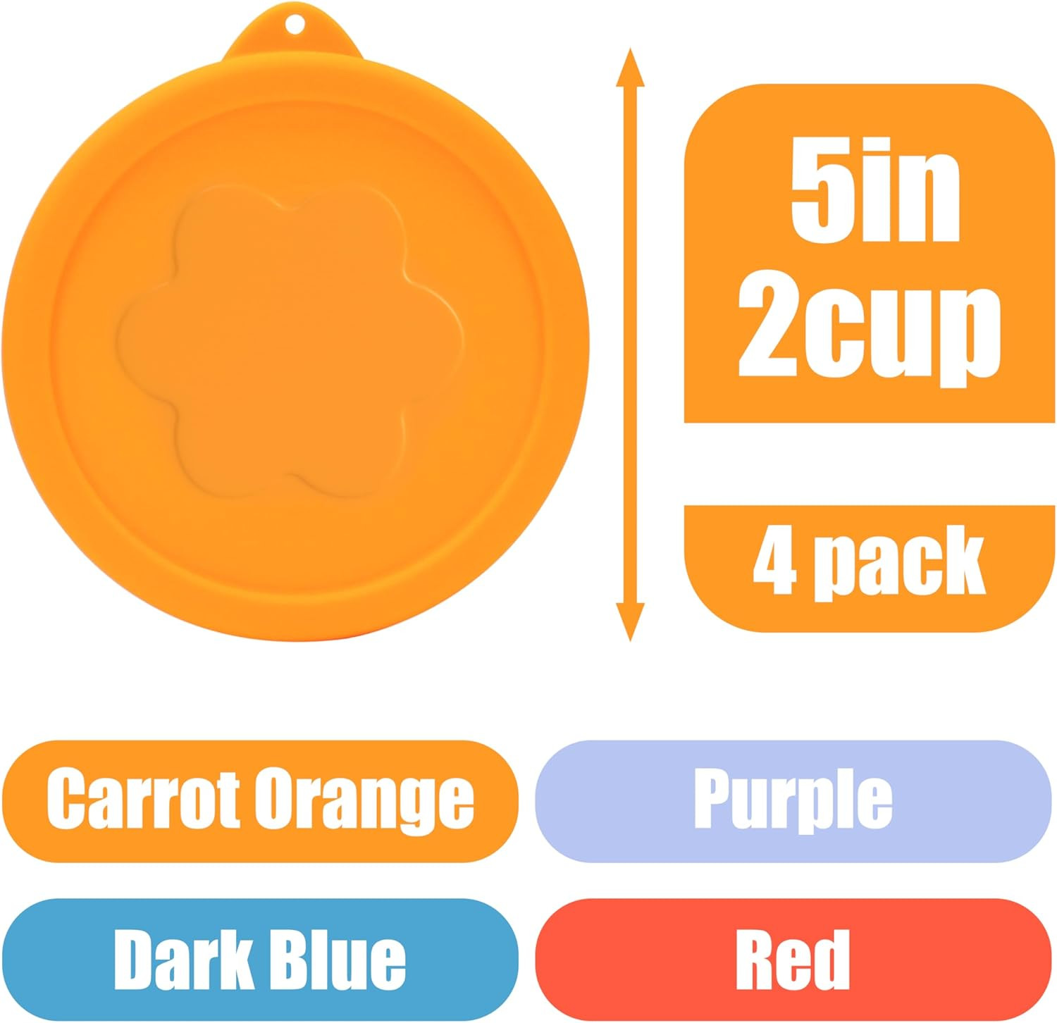 2 Cup Silicone Replacement Lids Storage Cover for Pyrex 7200-PC and Anchor Hocki