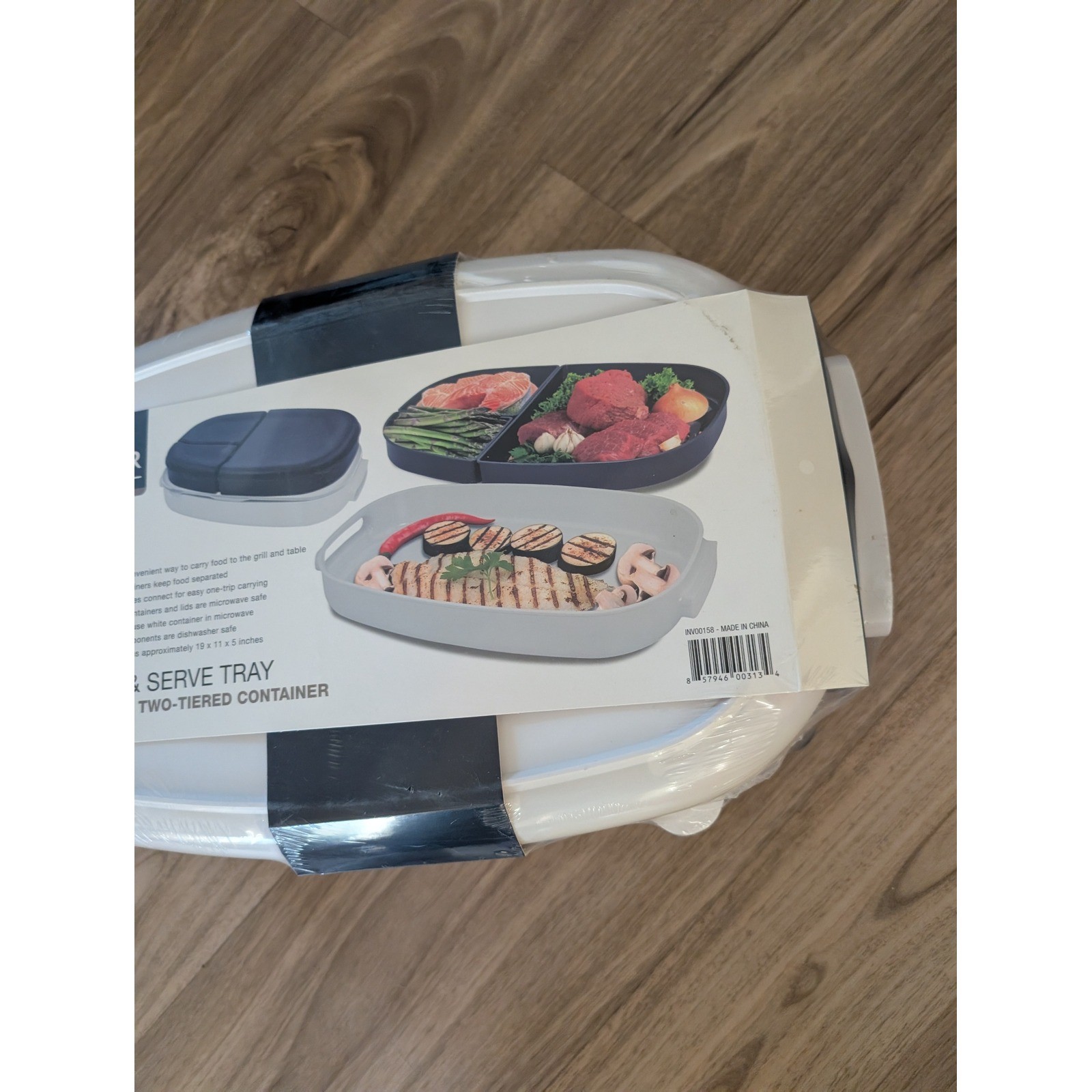 Torelli Outdoor Adventure BBQ Prep & Serve Tray Two-Tiered Container Picnic