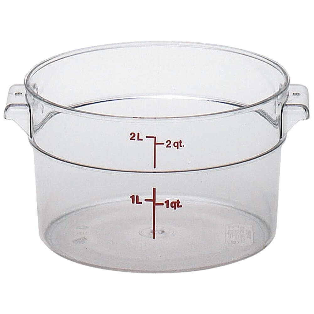 Cambro Food Storage Containers 2 Quart Clear 12PK Camwear RFSCW2-135 Durable
