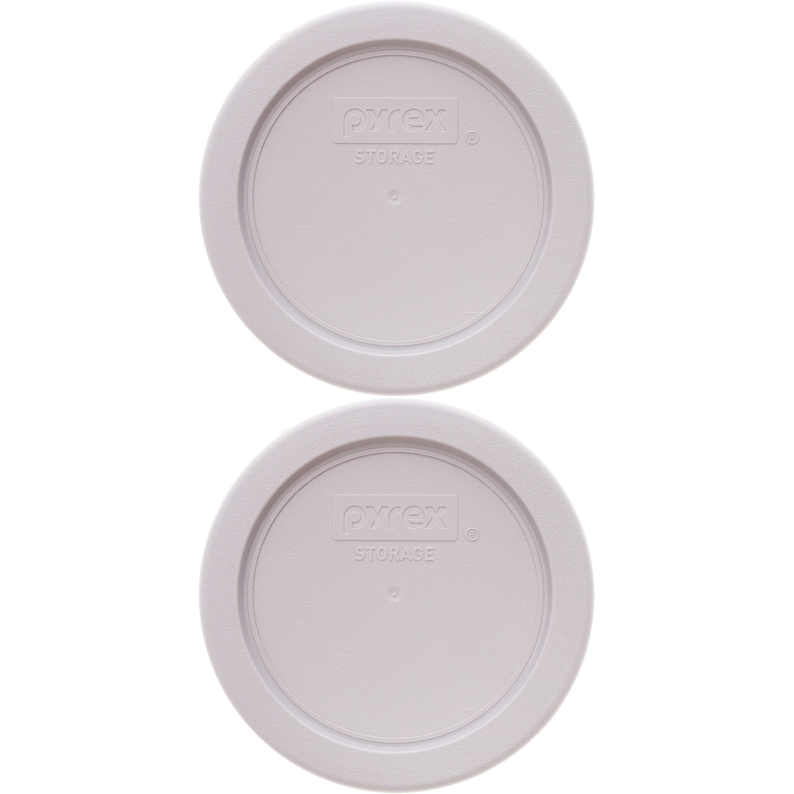 Pyrex 7202-PC 1-cup Sleek Silver Food Storage Lids – 2 Pack Made in the USA
