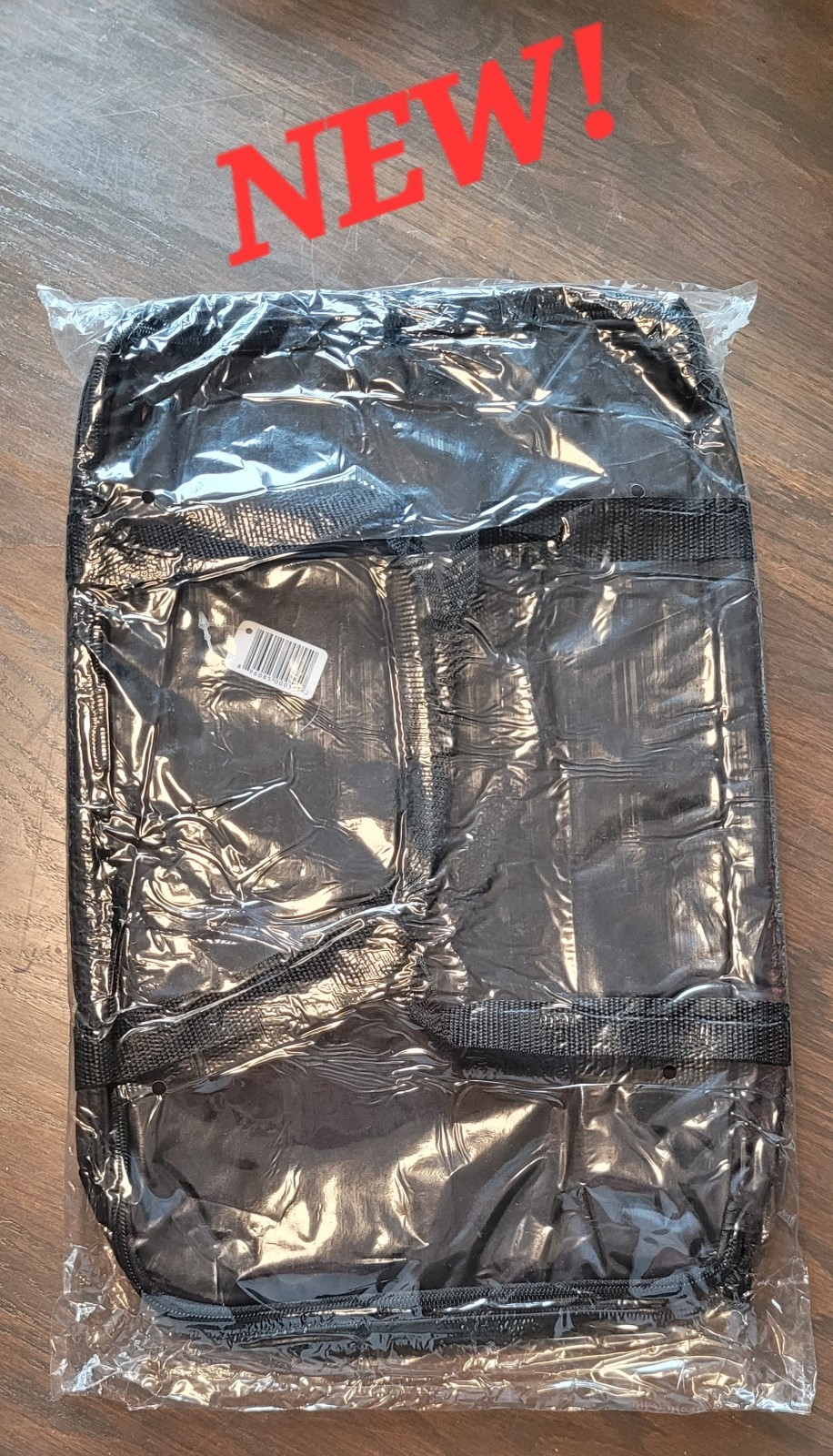 🚨 NEW Black Insulated Casserole Carrier Bag 10x16x2 w/ Handles Hot Cold Food