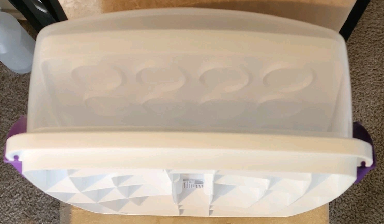 Wilton 3-in-1 Caddy Cake & Cupcake Container Snap Lid White Purple Tray