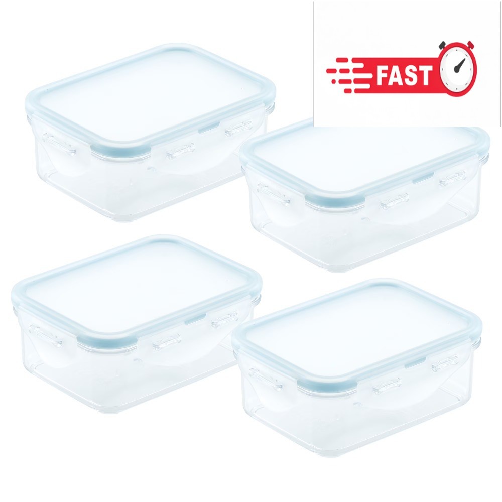 LocknLock Purely Better Rect Food Storage, 12 oz, 4-Pc Set, Tritan​
