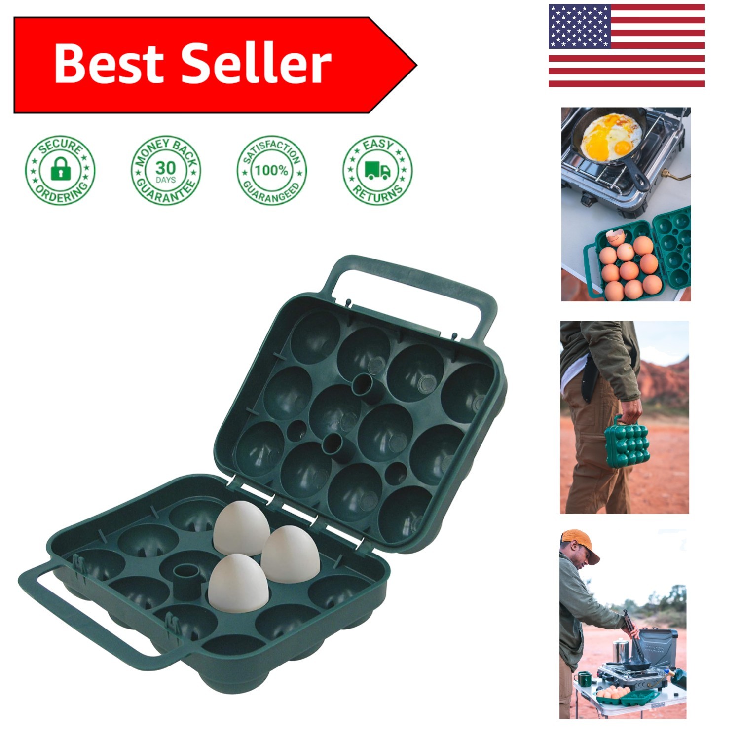 Compact 12 Egg Carrier for Outdoor Adventures – Breakage Protection Included
