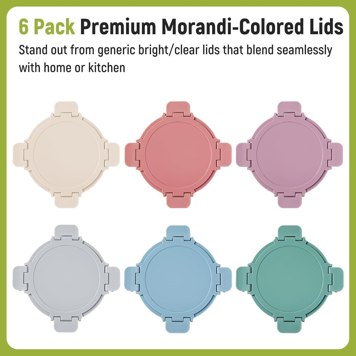 [UPGRADED LID] 6 Sets 3 Cup Glass Meal Prep Containers W/ Lids Food Storage Bowl