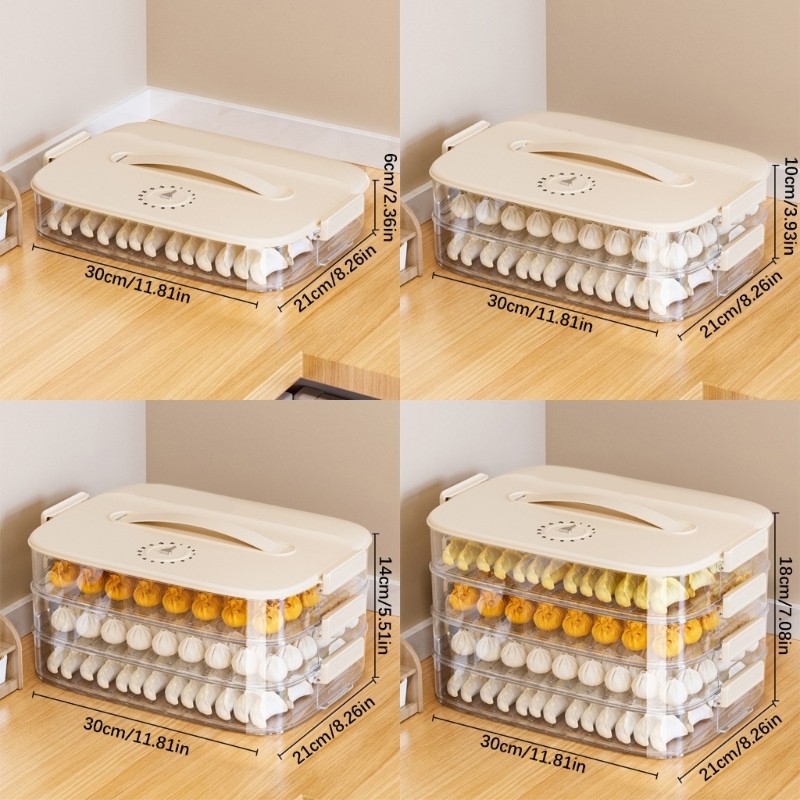Clear View Dumpling Box for Easy Freezer Identification