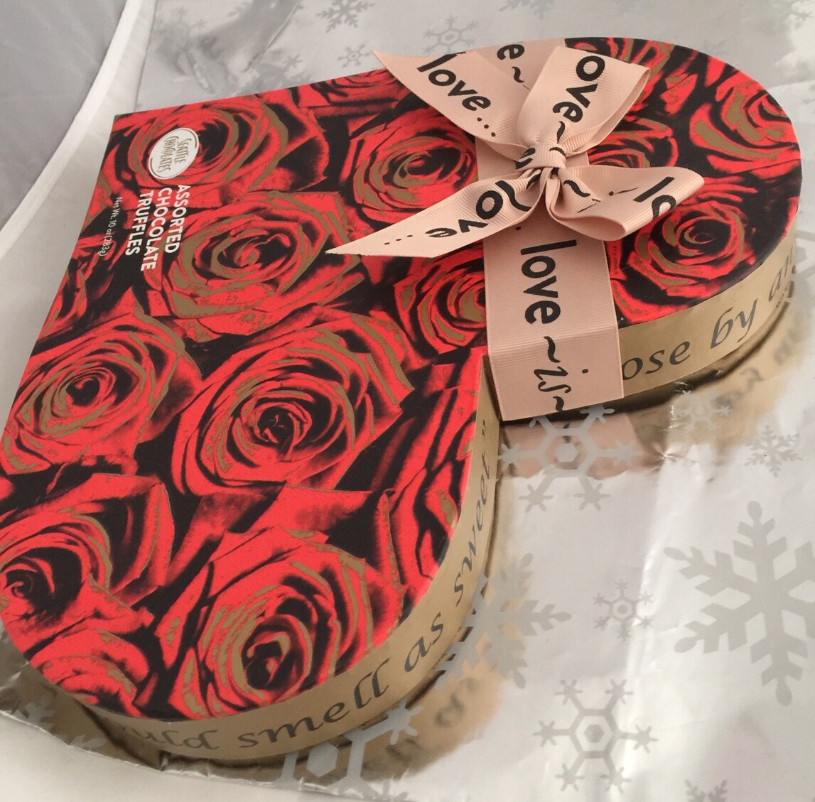 ❤️ Seattle Chocolate EMPTY heart Valentine candy box A Rose Is Sweet