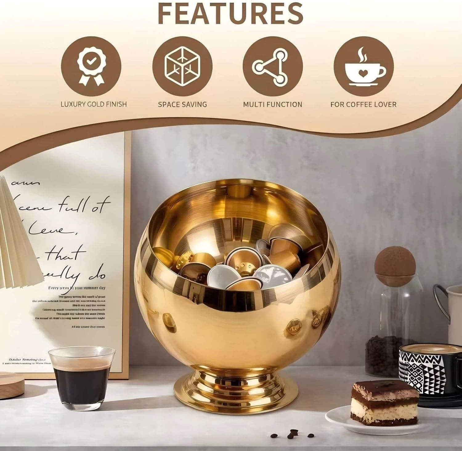 Coffee Pod Holder-Coffee Pod Storage-K Cup Holder-Espresso Pod Holder-Coffee Pod