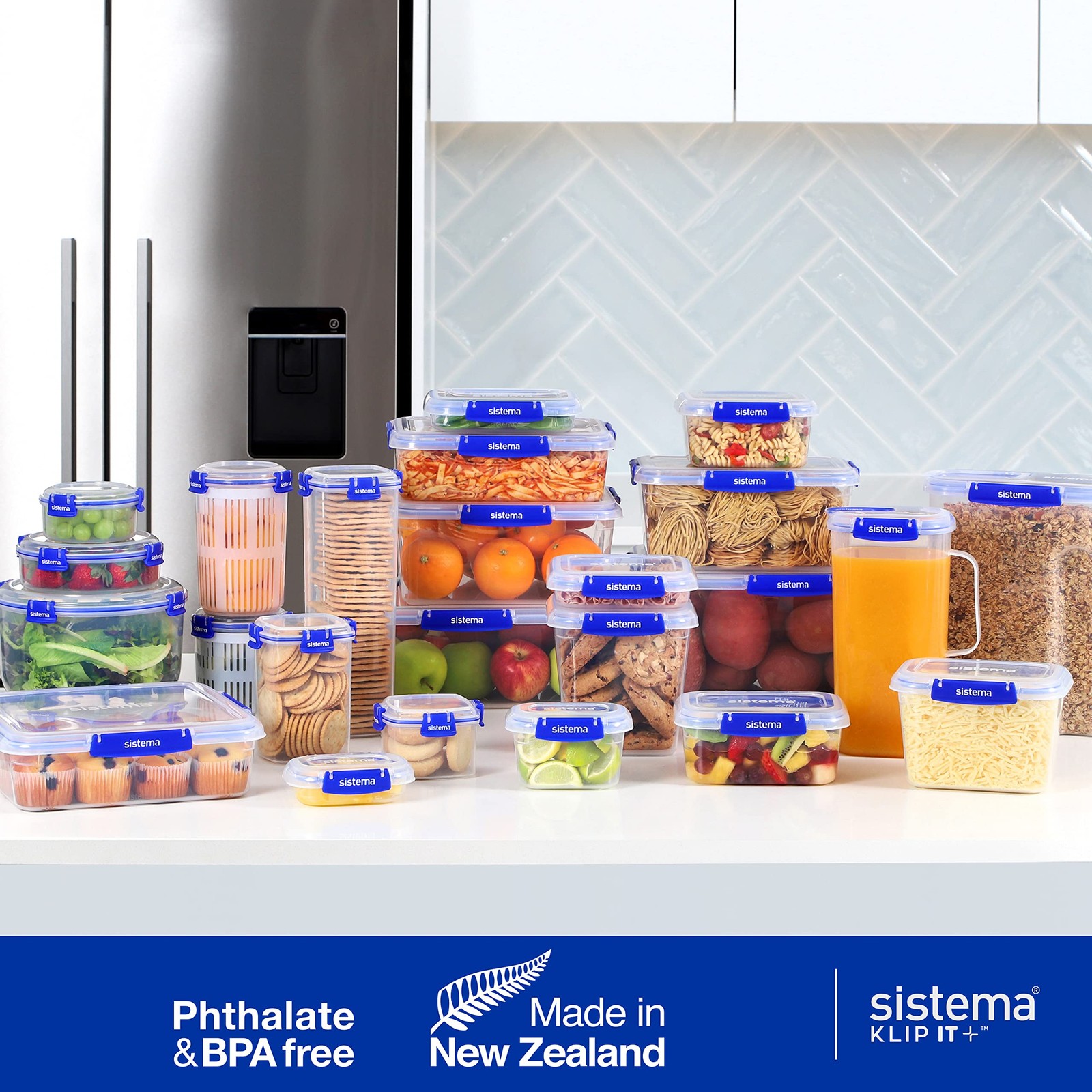 Sistema KLIP IT+ Large 7.5L Rectangle Food Storage Container, Stackable & Air…