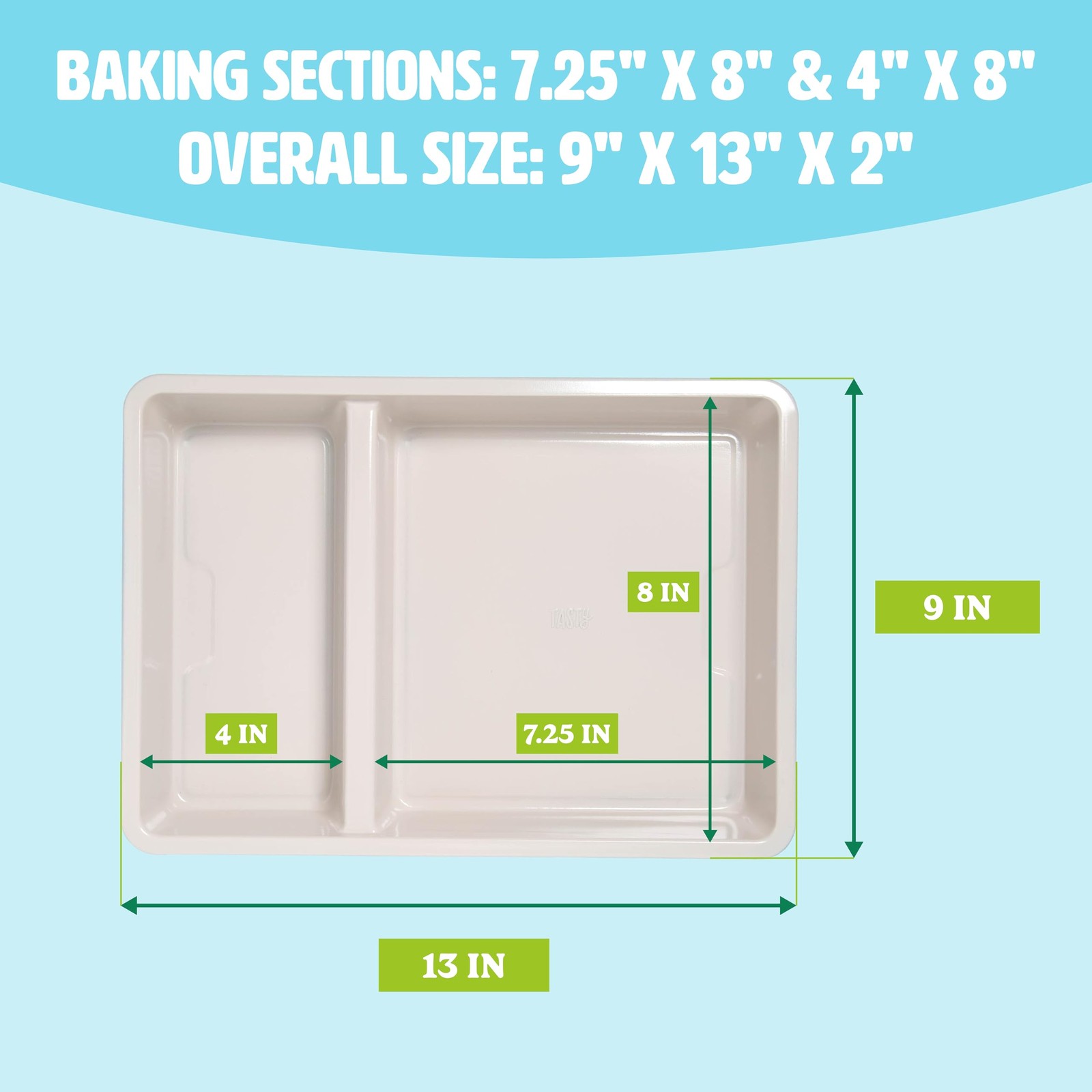 Solutions Bakeware, 13-Inch x 9-Inch 2-Section Roasting Pan, Durable Carbon S…