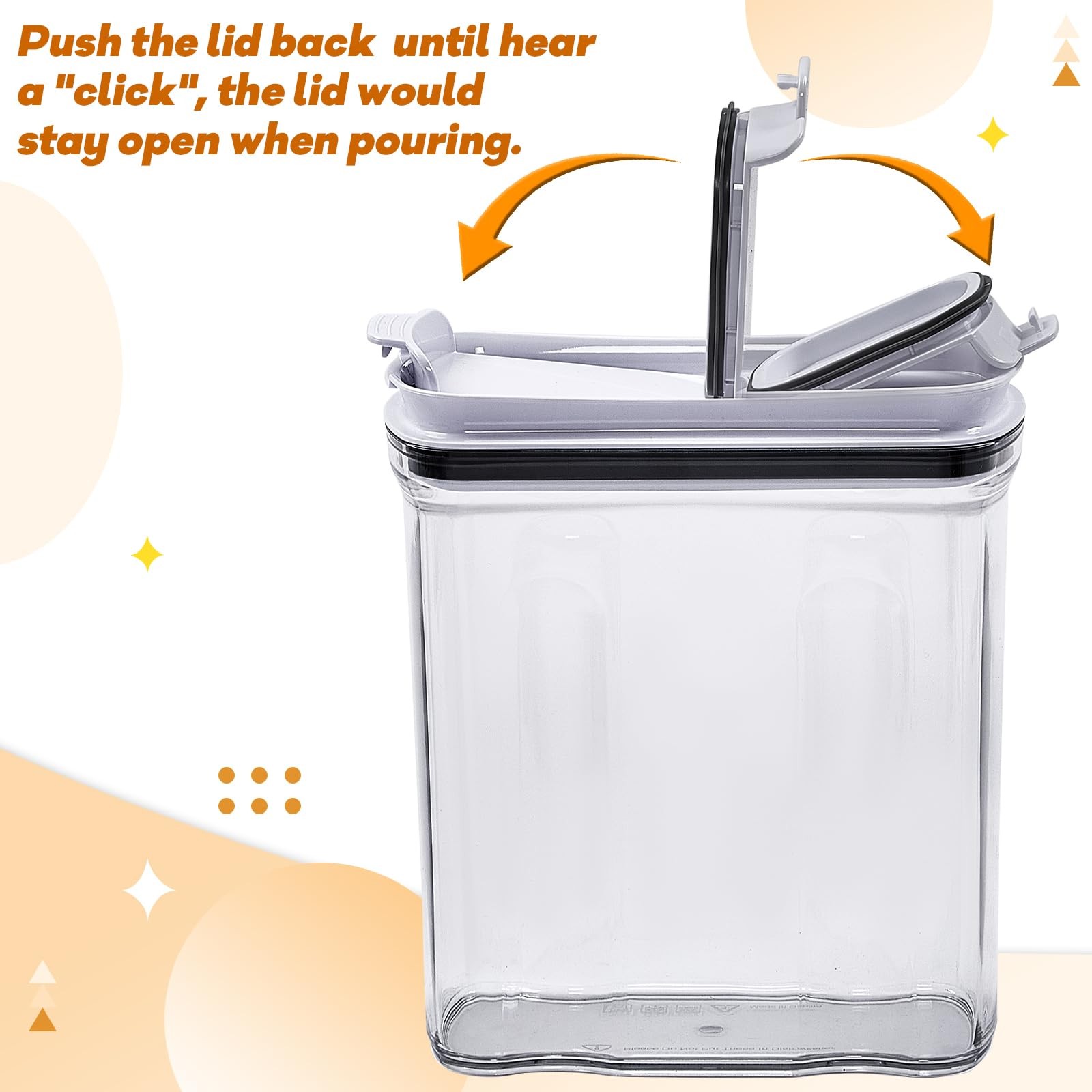 Best Cereal Containers Storage Set, Airtight Food Container with Lid 3.5L,2PCS