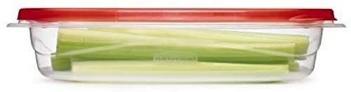 3x Rubbermaid TakeAlongs Rectangle Food Storage Containers Lids Quik Clik Seal