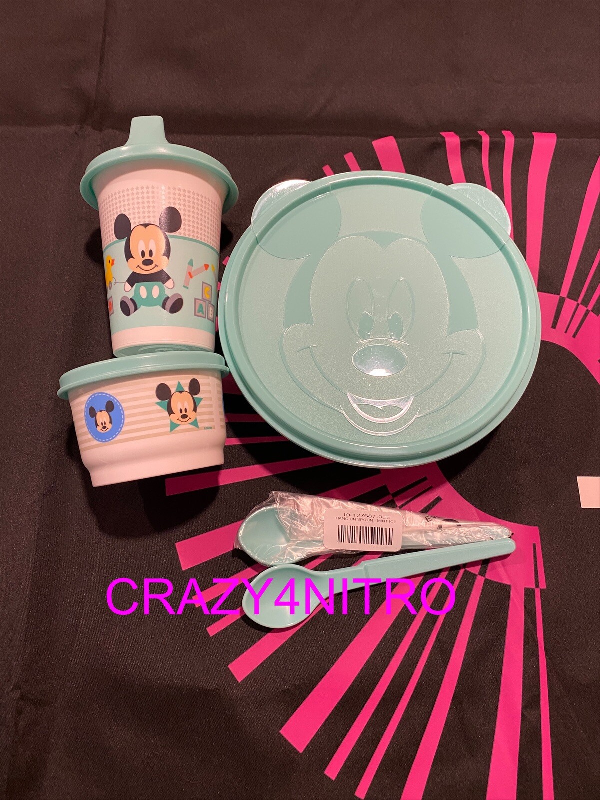 Tupperware Playtime Mickey Mouse Baby Feeding Set BPA FREE SHIPPING MINT GIFT