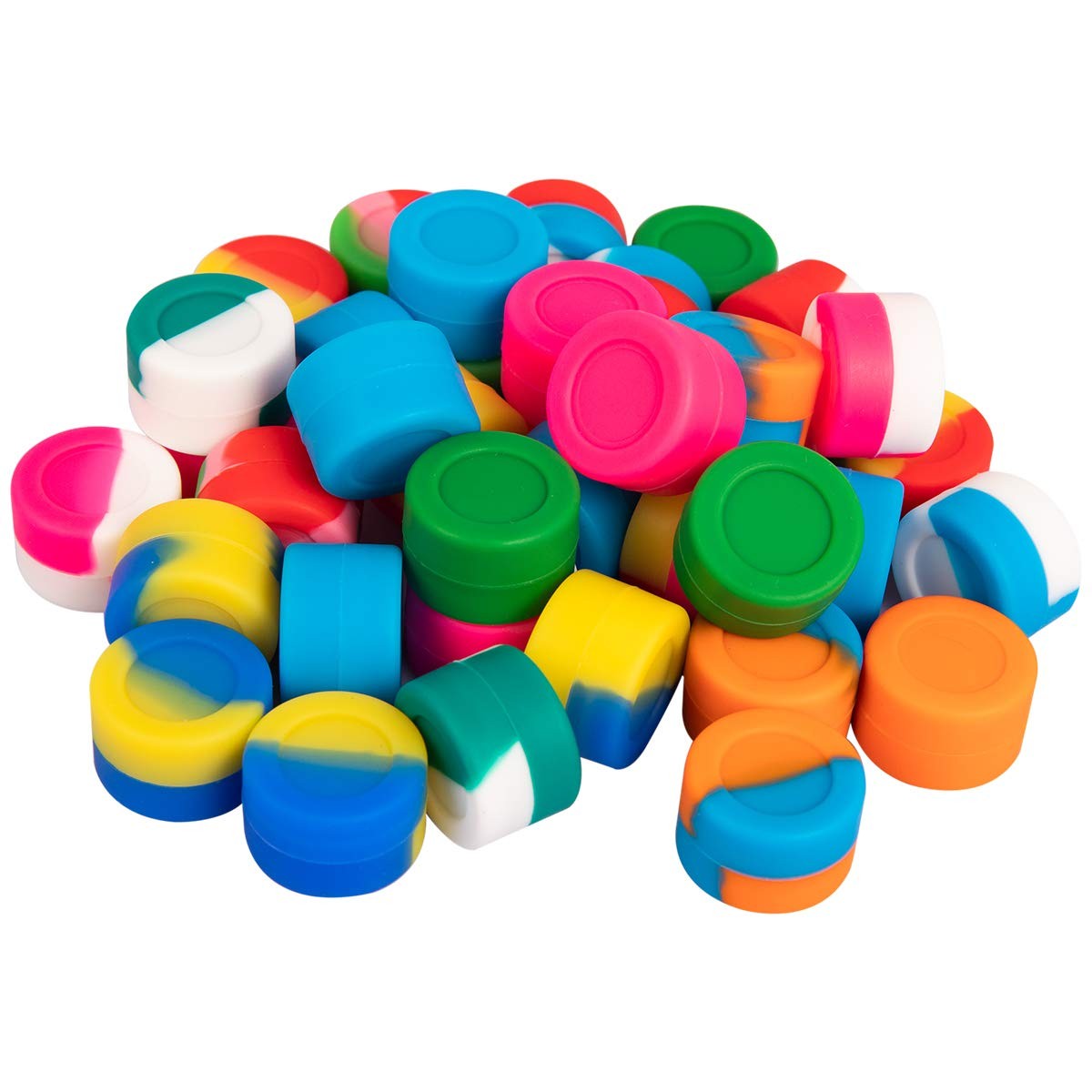 100 PCS 3ml Silicone Containers NonStick Multi Use Storage Jars Color