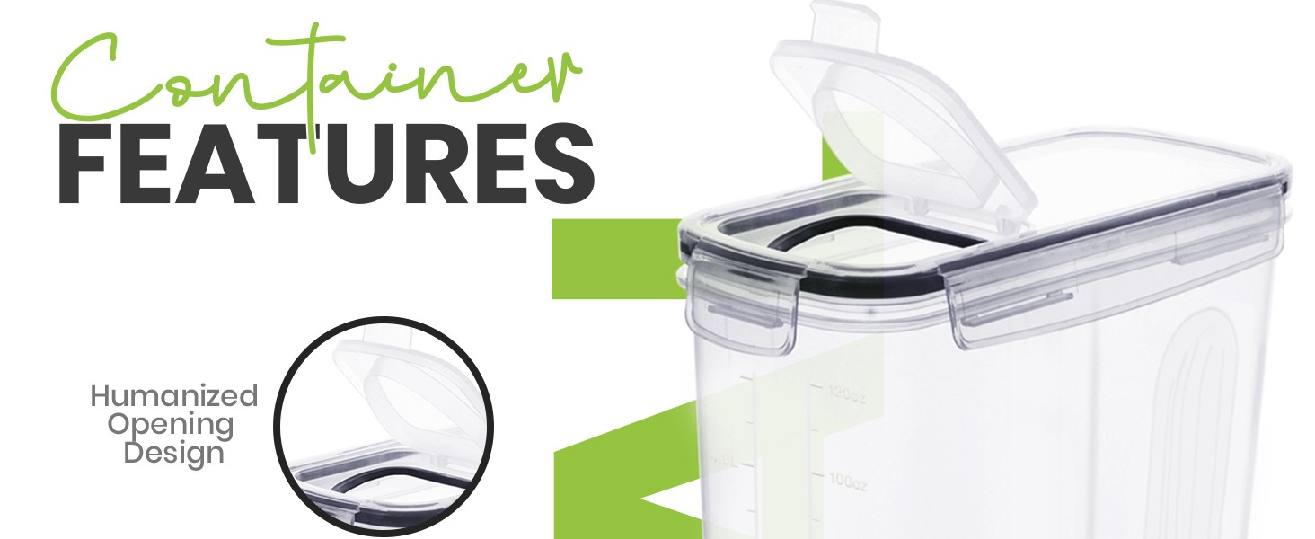 Cereal Containers Storage Set – 2 Pack 4L(135.2 oz) Airtight Food Storage