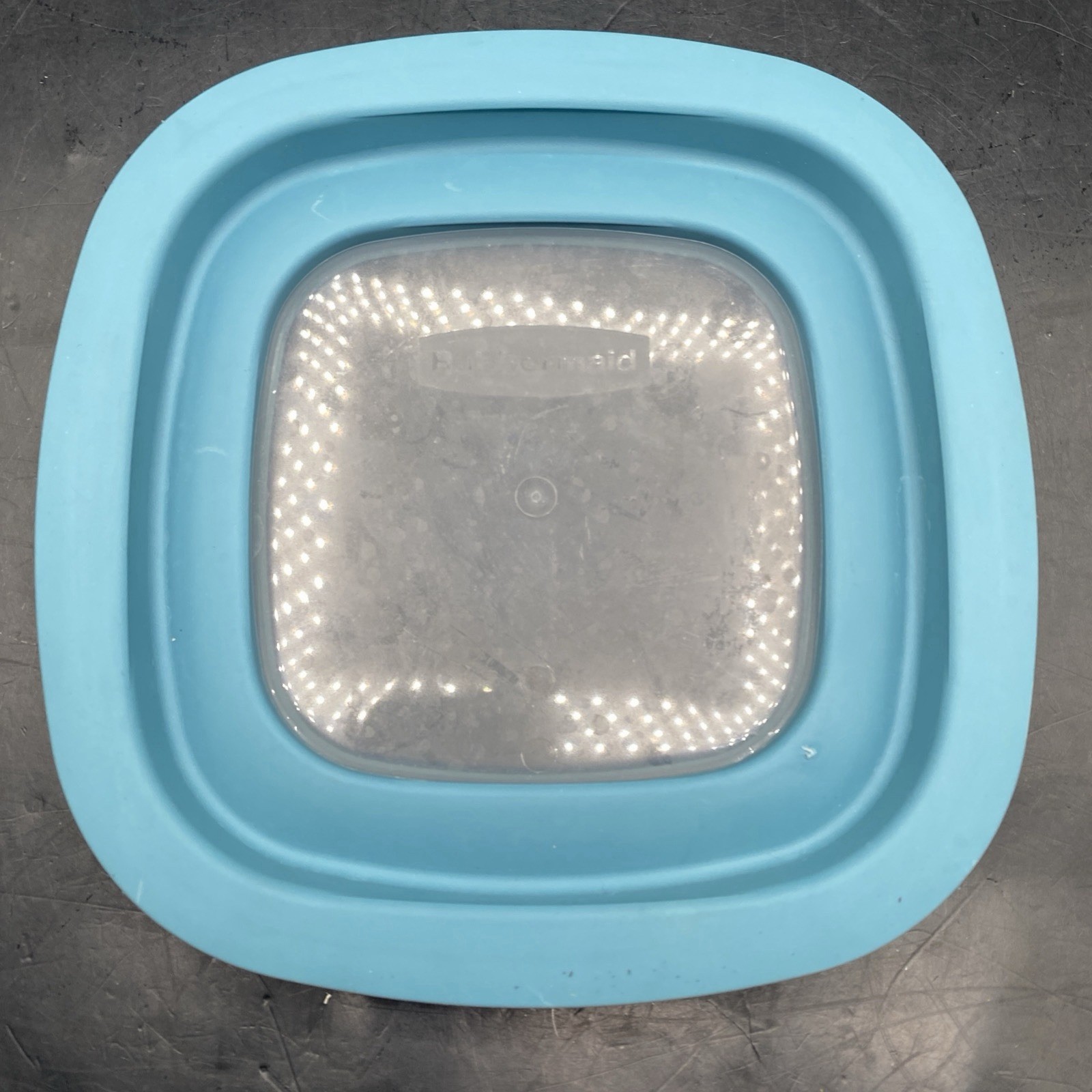 4 Rubbermaid Flex N Seal Window Lids Only Blue 7″ 10M3M4 Replacement Square Lot