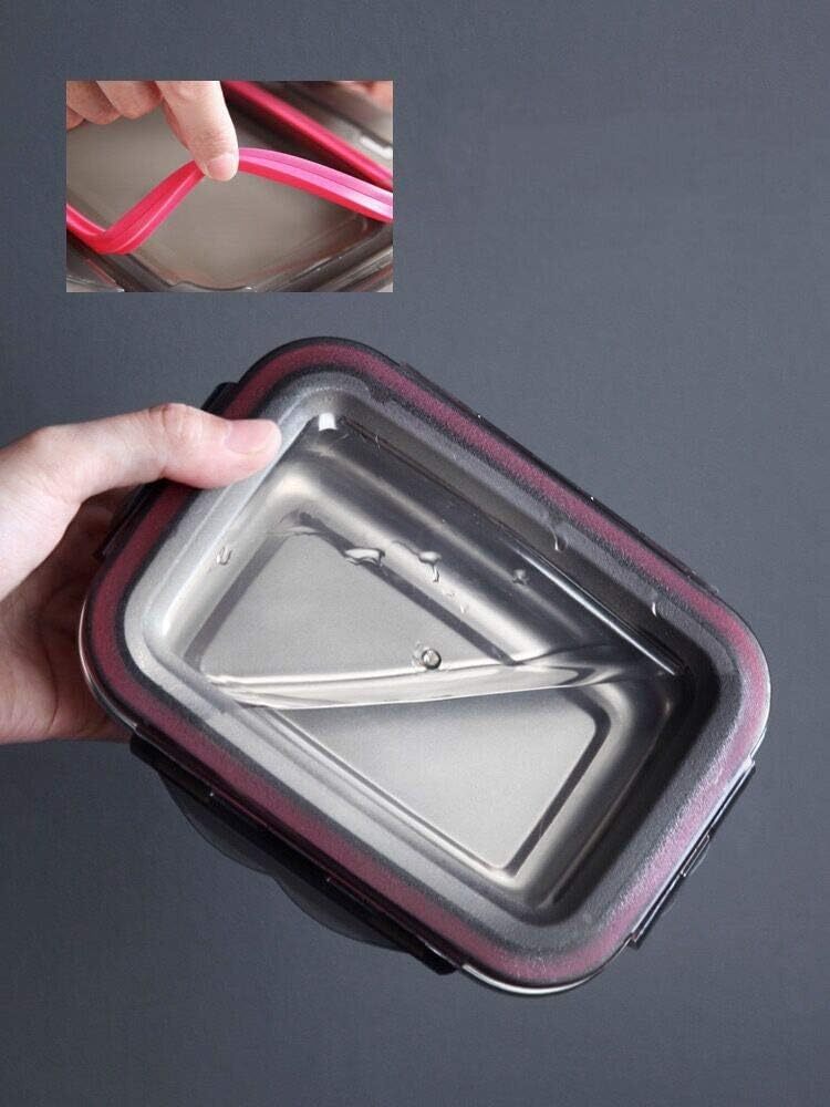 3 Pieces Stainless Steel Food Storage Container with Lids Airtight Metal Food