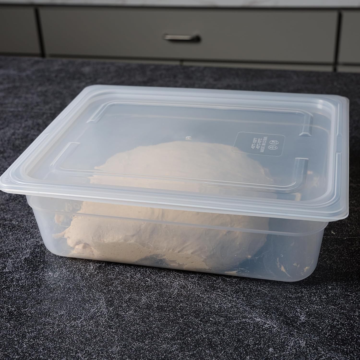 Proofing Container 2 Pack W/ 6L Capacity Fits Up to 3000 Grams of Dough Bread