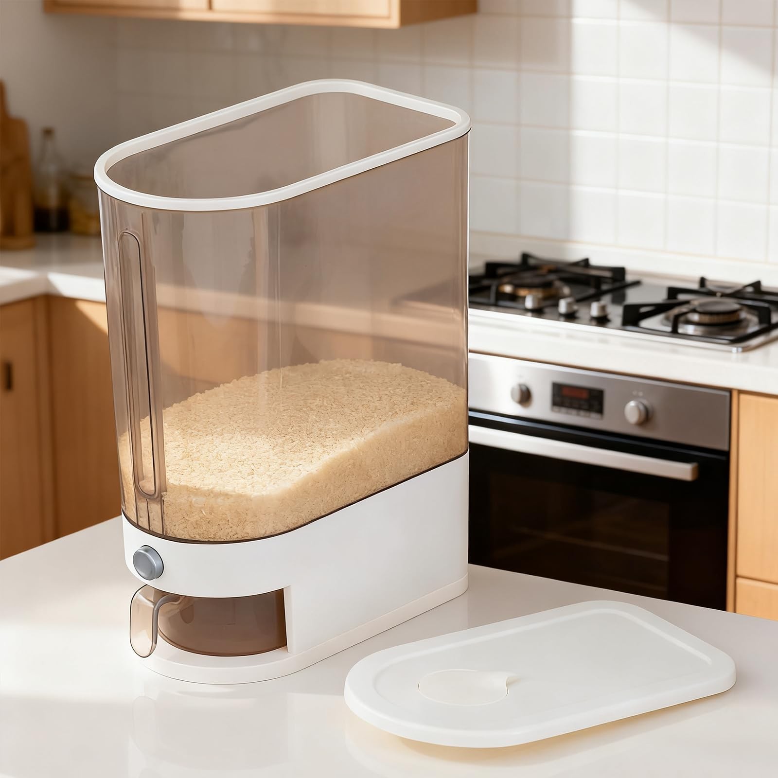 TQXOFDV Rice Storage Container, Airtight Food Storage Bin with Dispenser, Moi…