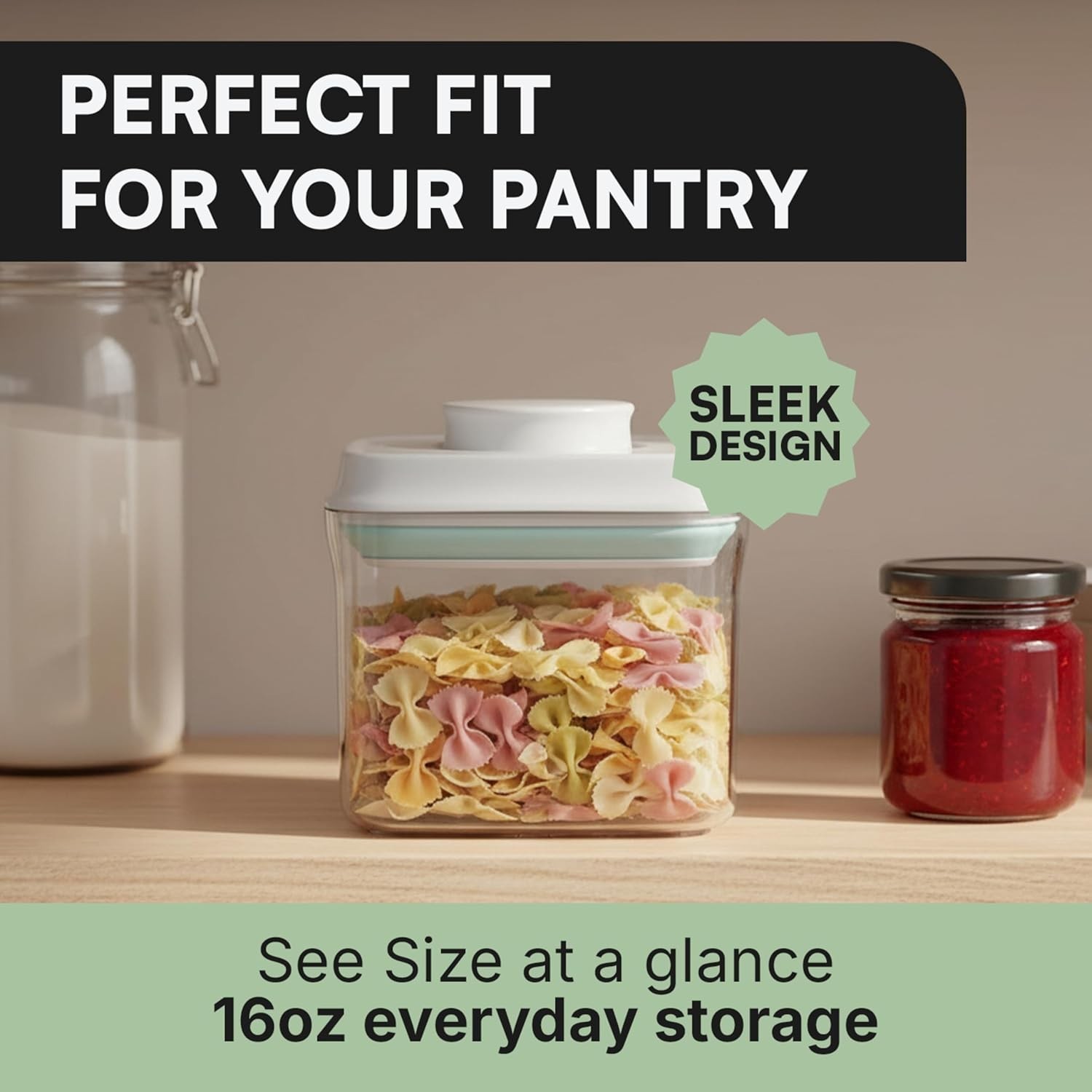 Bop Top Airtight Food Storage Containers with Lid 2 Cups / 16 oz | Kitchen Ca…