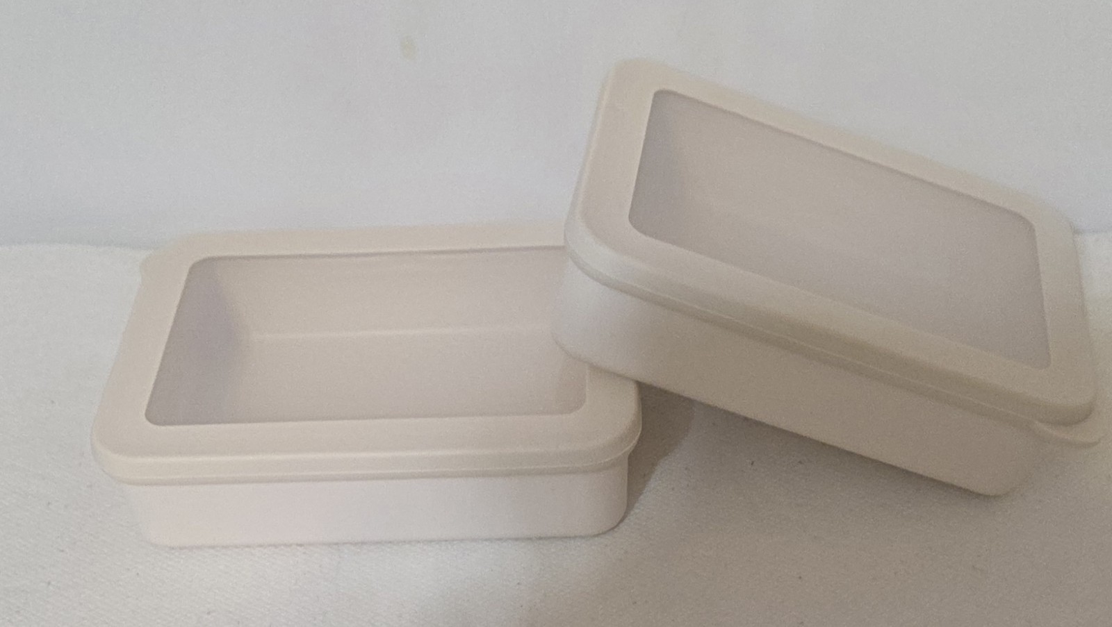 Set of 2 Figmint Snack Bento Food Storage Container Cream BPA Free Microwaveable