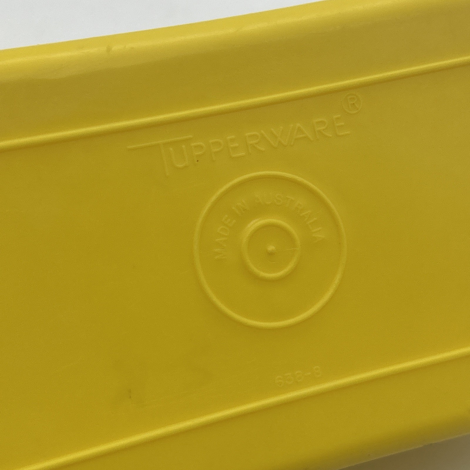 Tupperware Retro Butter Dish Yellow Australia Snap Lid Vintage