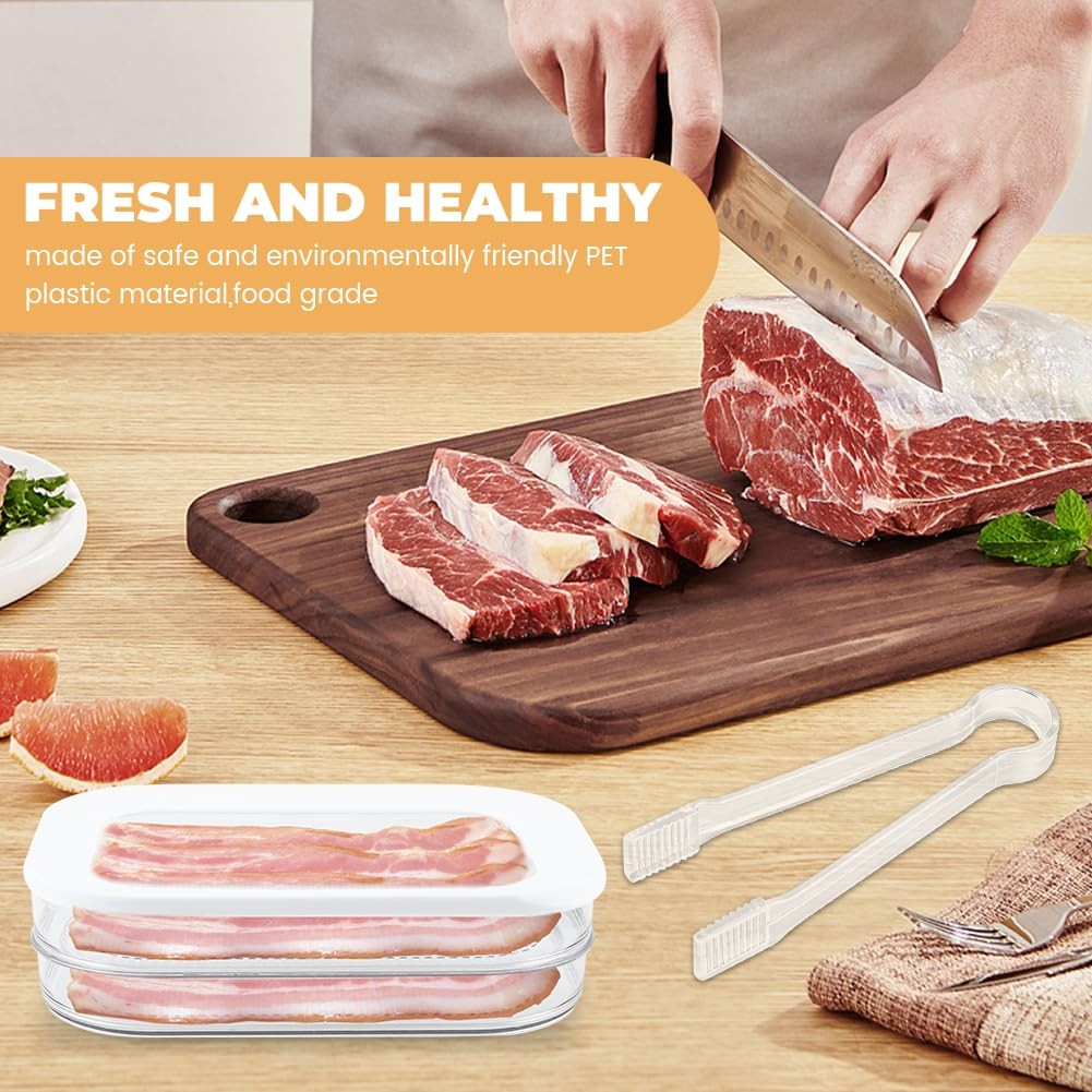 Deli Meat Container for Fridge, 3-Tier Stackable Clear Cold Cuts Storage Cont…