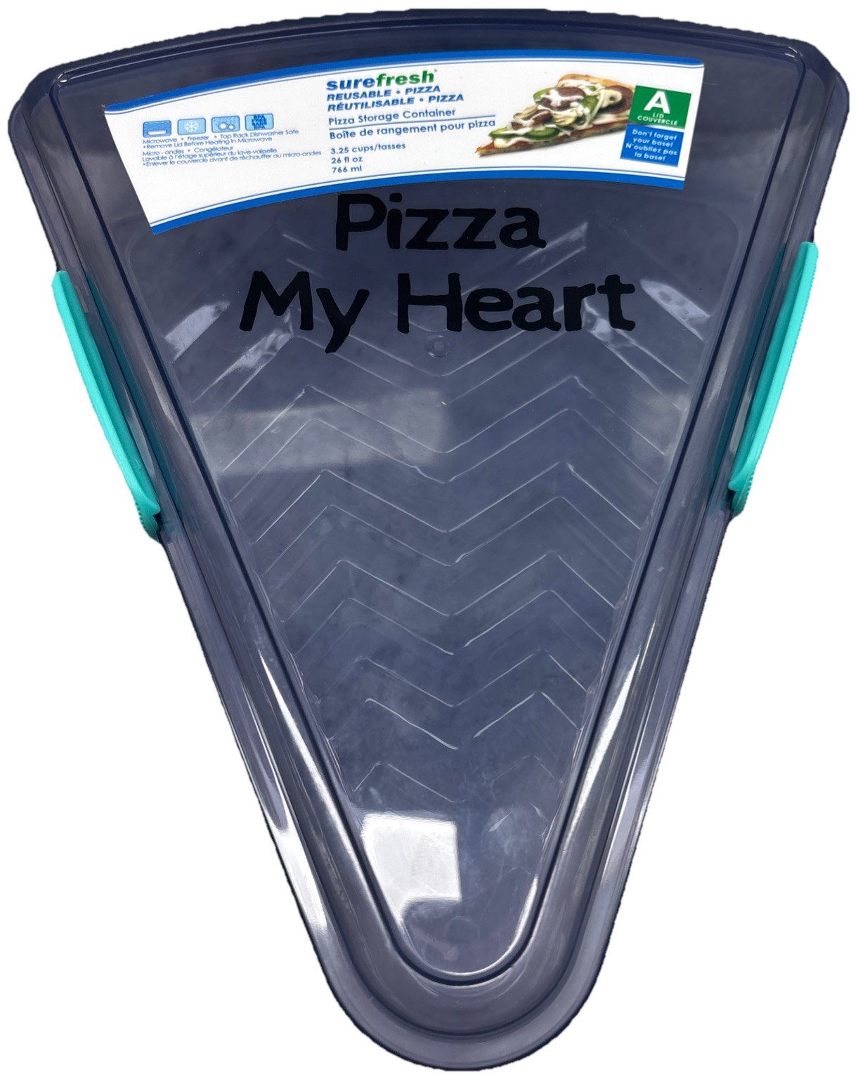 SureFresh “Pizza My Heart” Reusable Pizza Storage Container 3.25 Cups 26oz-NEW