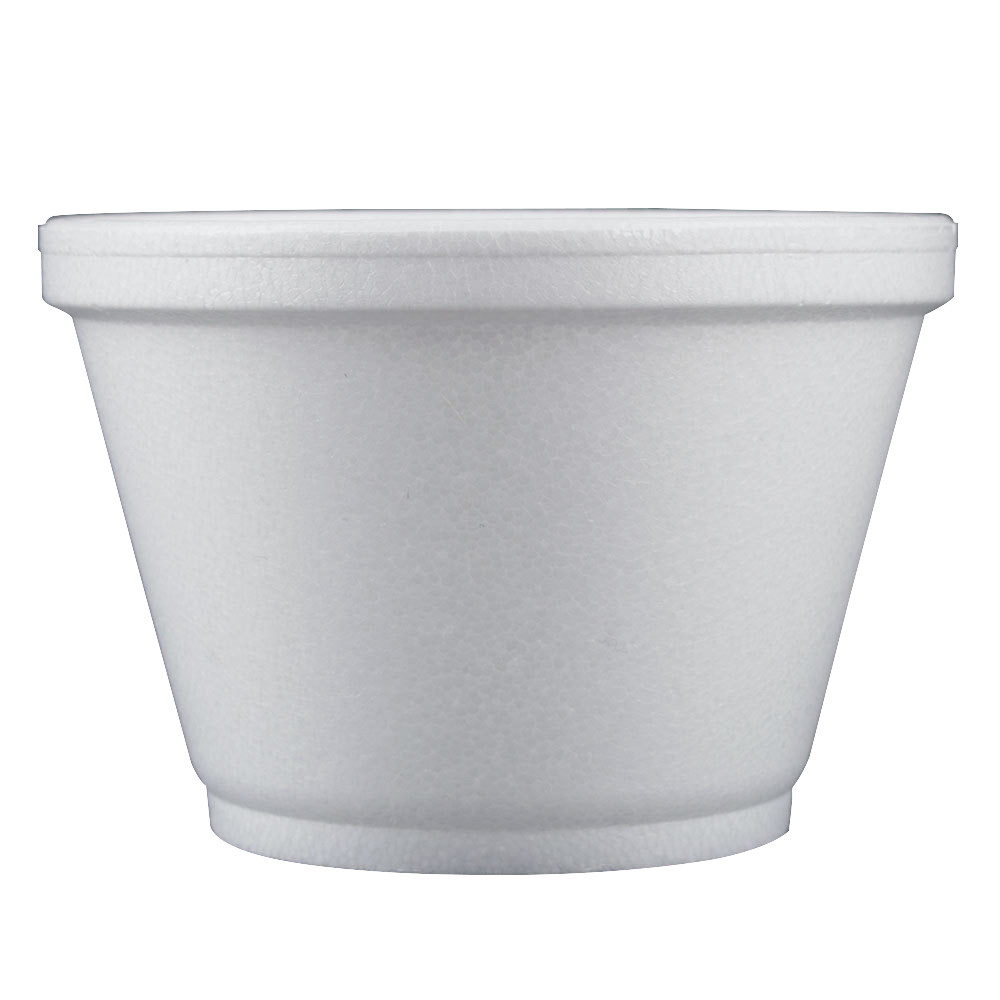 Dart Squat Foam Food Container White 6 oz. | 1000/Case