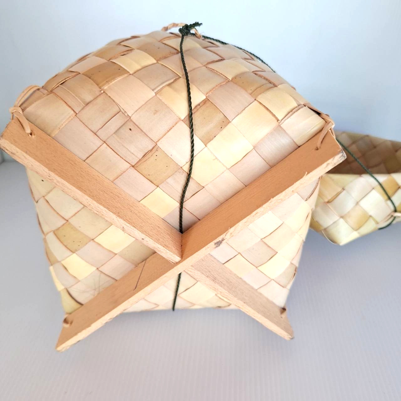 Kratip Thai Sticky Rice Box Bamboo Basket Handmade Serving & Home Decor Prop 6″