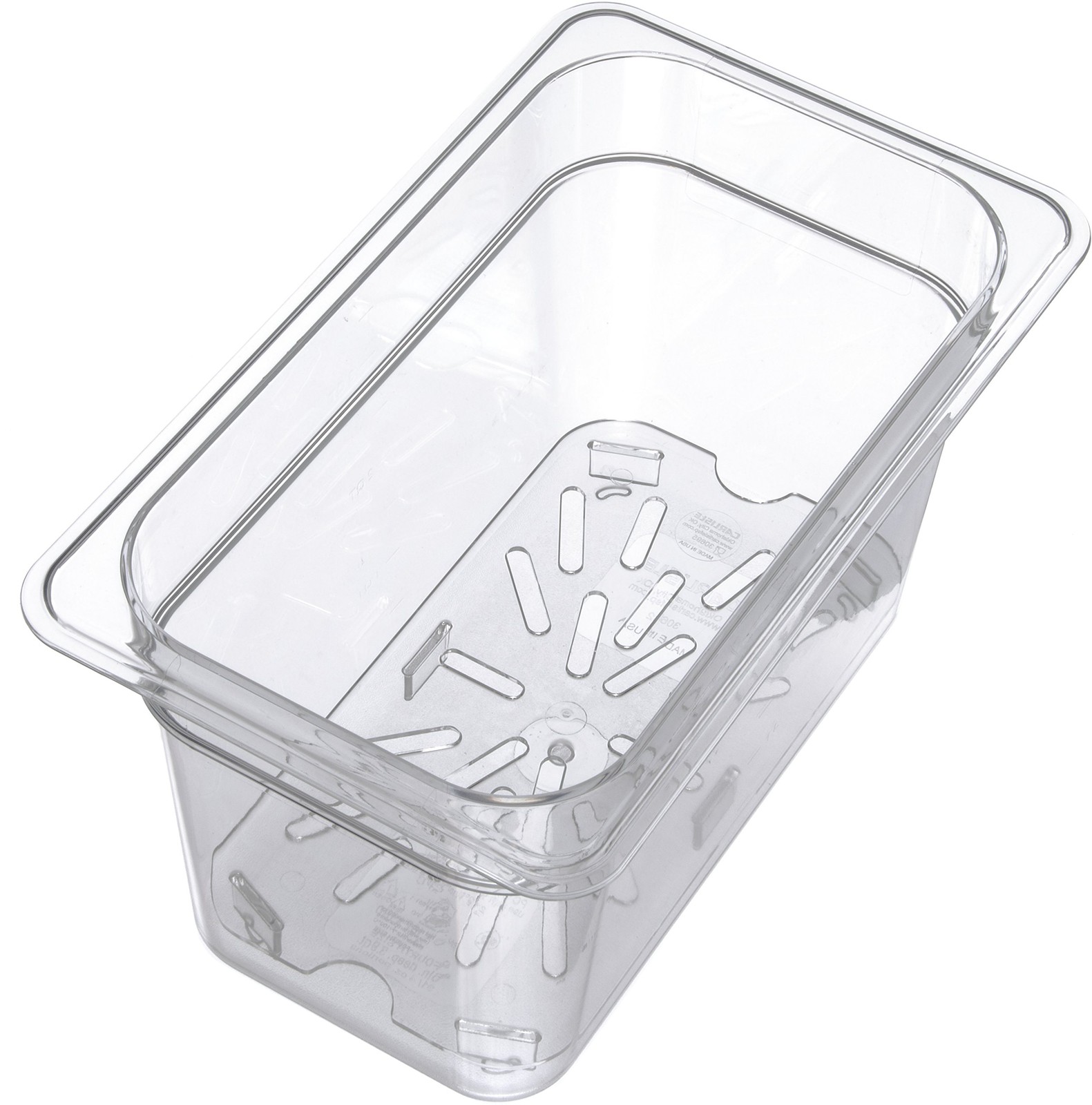 Plastic Drain Shelf for 1/4 Size Food Pan Clear