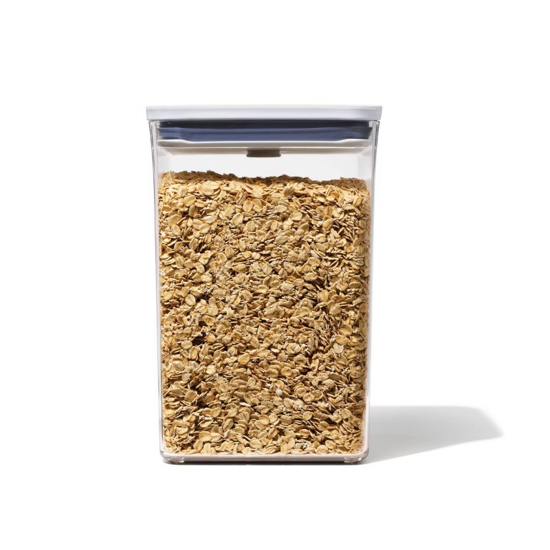 4.4qt Plastic Big Square Airtight Food Storage Container Clear