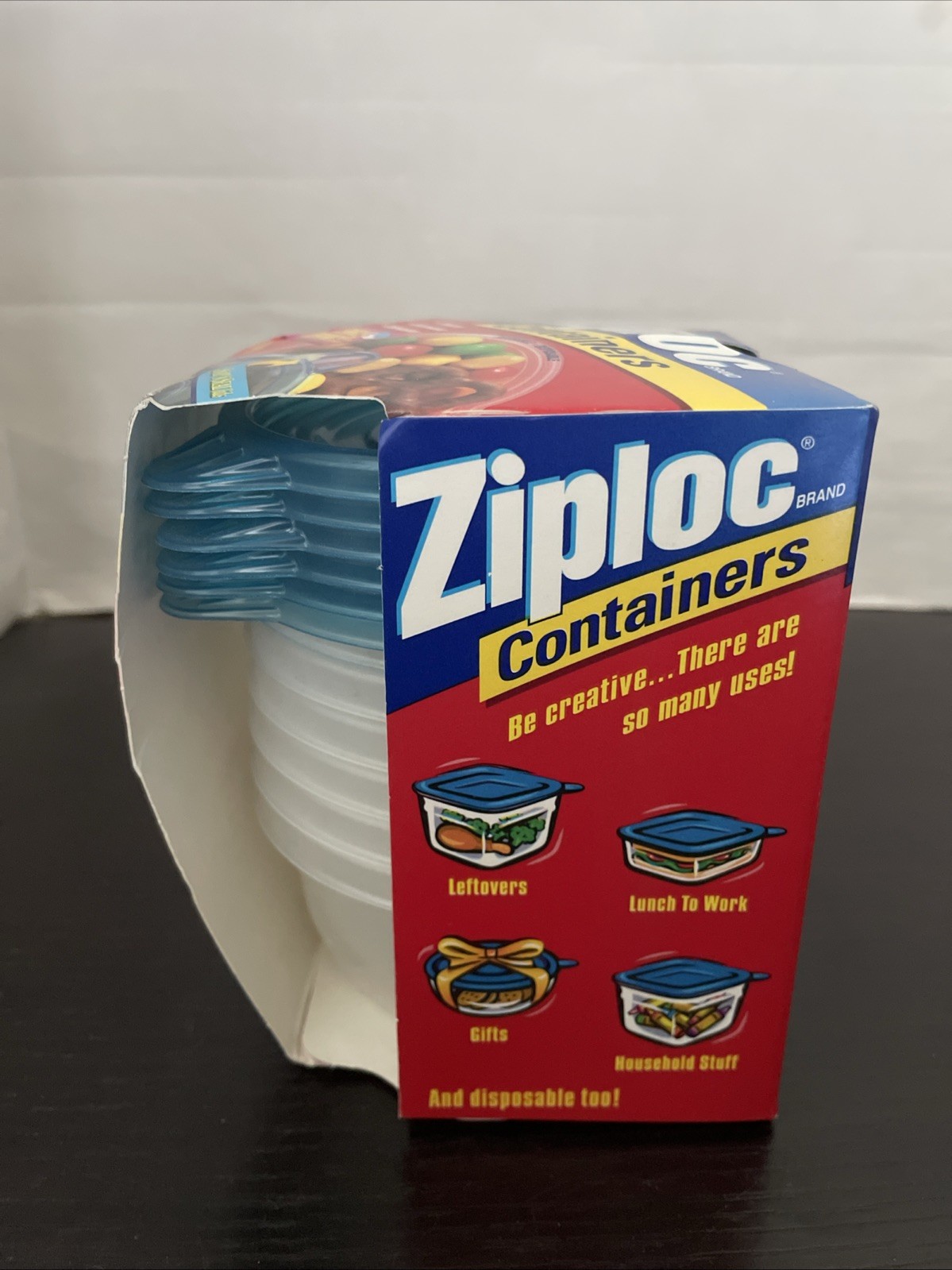 NIP VTG Ziploc 6 Snap’n Seal Single Serve 8oz/1 Cup Storage Containers 🇺🇸