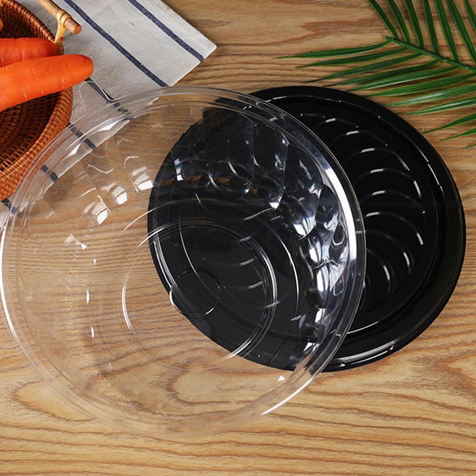 5Pcs 10Inch Disposable Plastic Cake Container with Dome Lids Clear Cupcake Ho…