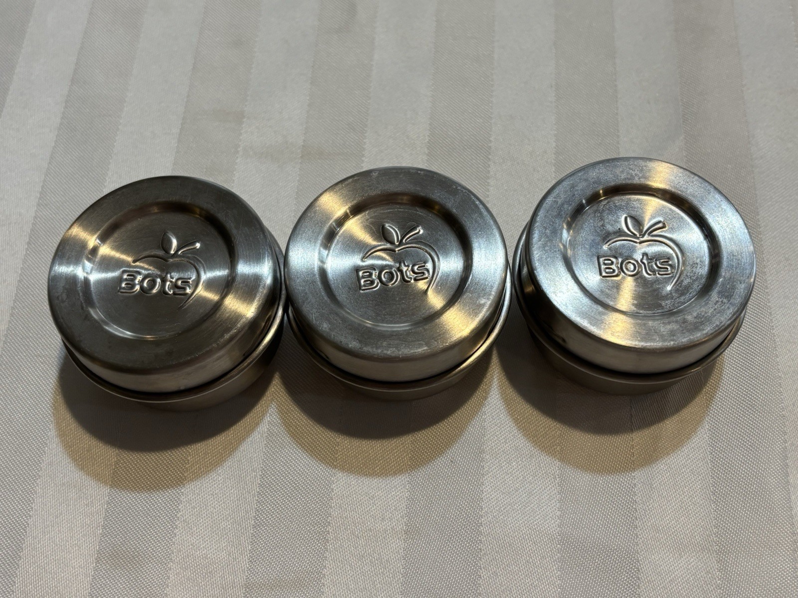 LunchBots 2-in. Small Stainless Steel Round Food Storage Containers [Good] (3)