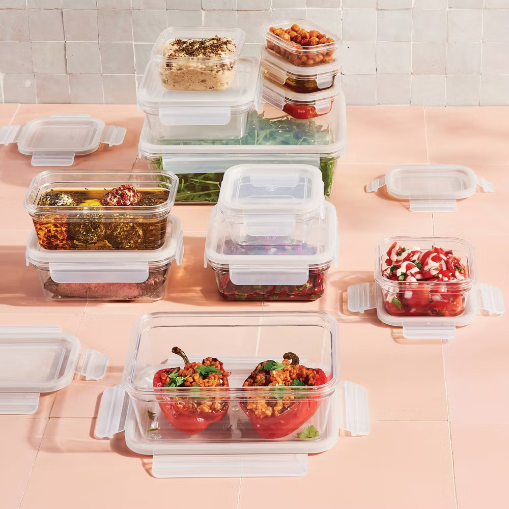 24pc (Set of 12) Tritan Plastic Food Storage Container Set with Lids
