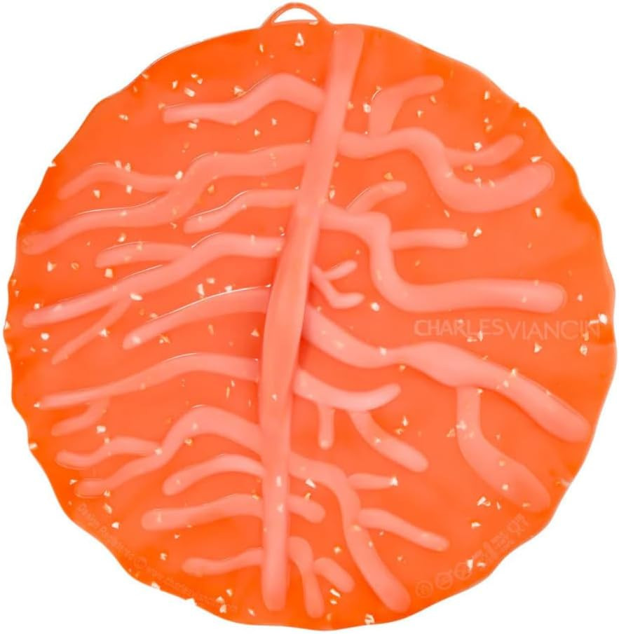 – Coastal Silicone Lid for Food Storage – Coral 11 Inch Lid – Creates an Airtigh