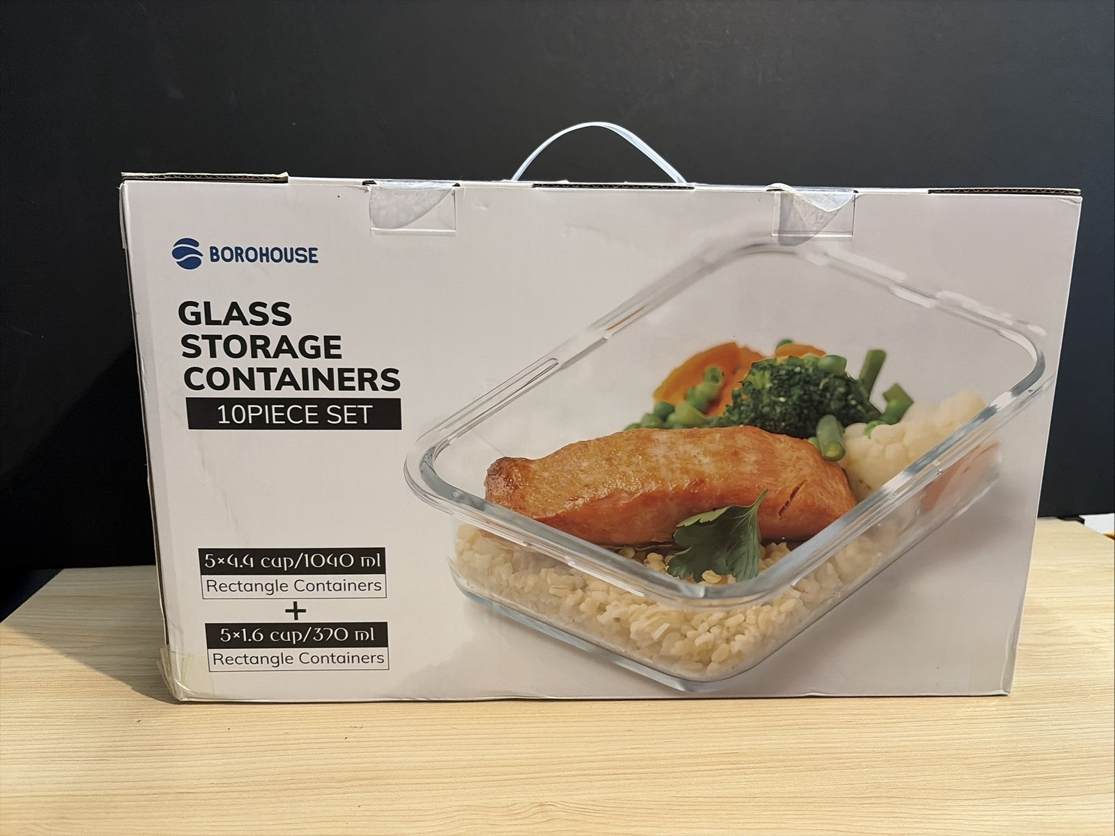 Borohouse 10 Piece Glass Storage Containers Set Borosilicate Oven Safe