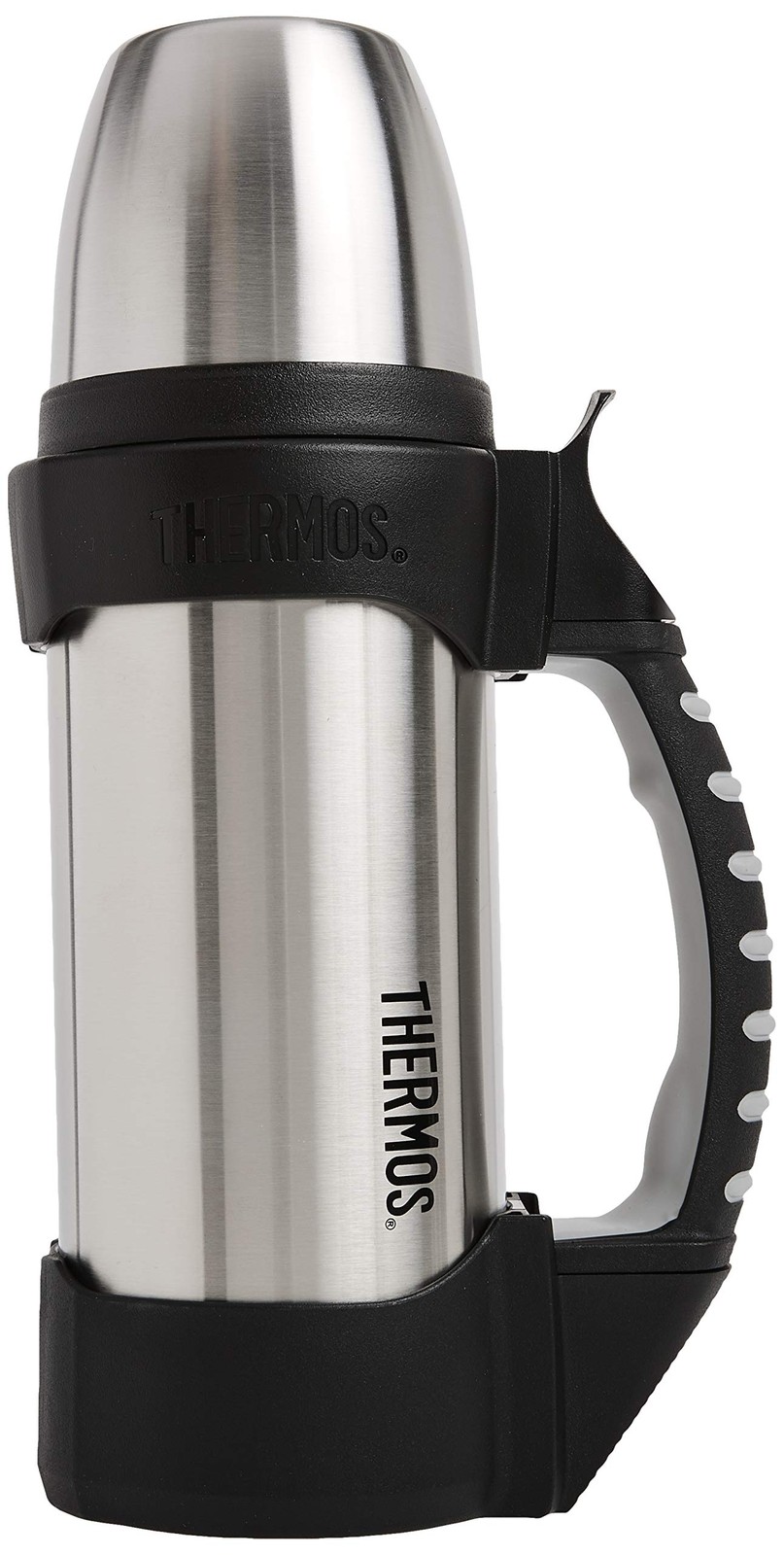 Thermos The Rock Vacuum Insulated 1 Liter Beverage Bottle Stainless Steel/Black