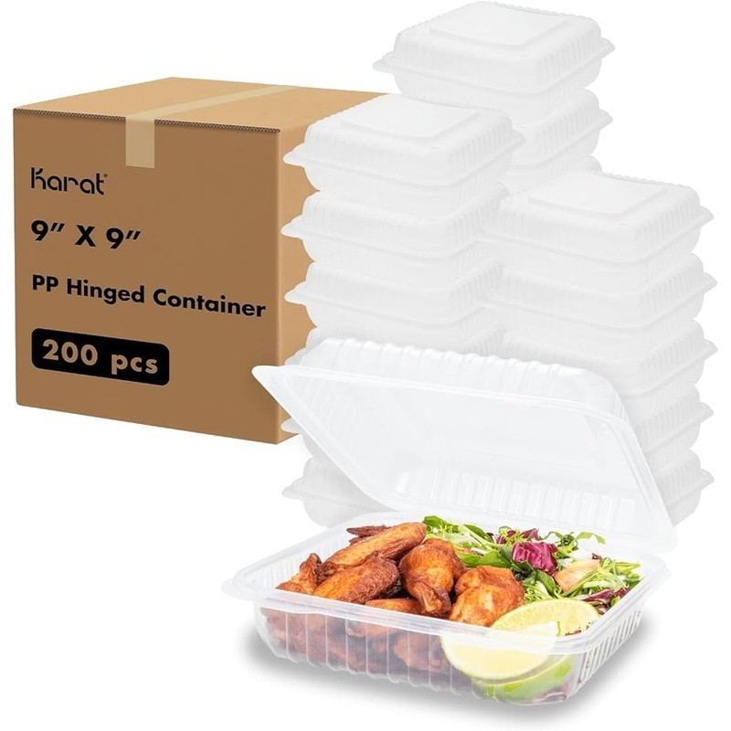 Durable Reusable Clamshell Containers Microwave Safe Takeout Food Storage New