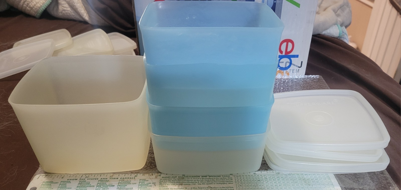 4 Tupperware Freezer Containers Plastic Food storage Vintage (3) 311 & One 212
