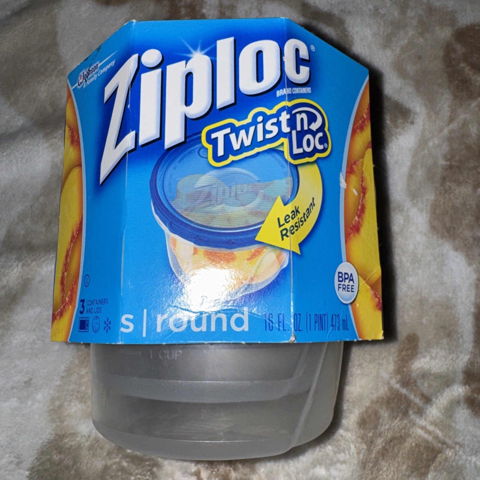 ZIPLOC Twist n Loc 16oz 3ct Small Round Containers 2011