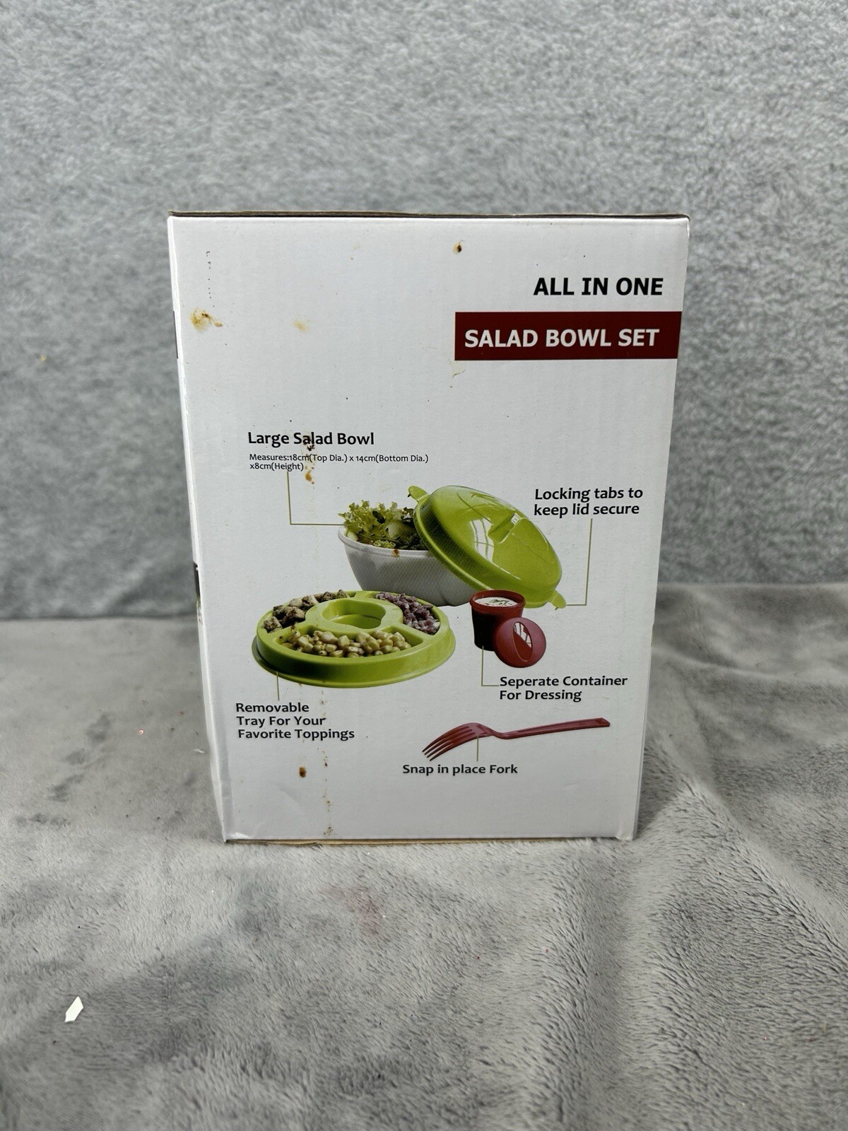 All In One 5-Piece Lunch Salad Bowl Set Fruit Serving Bowl